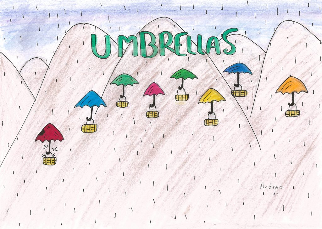 Andrea (6ºB-EP). CEIP Campo de la Cruz. Umbrellas